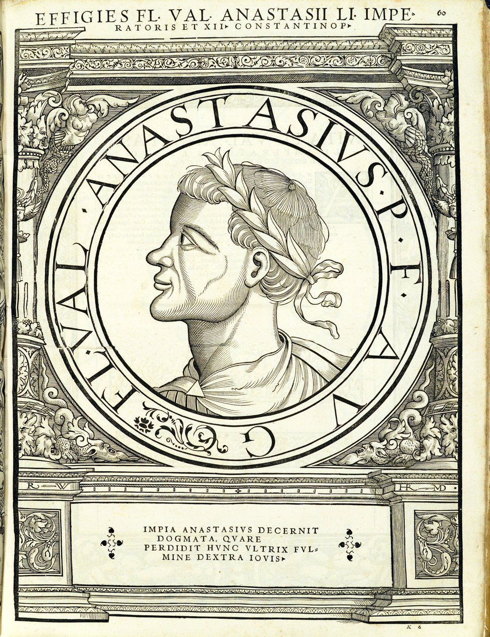 Anastasius I, illustration from 