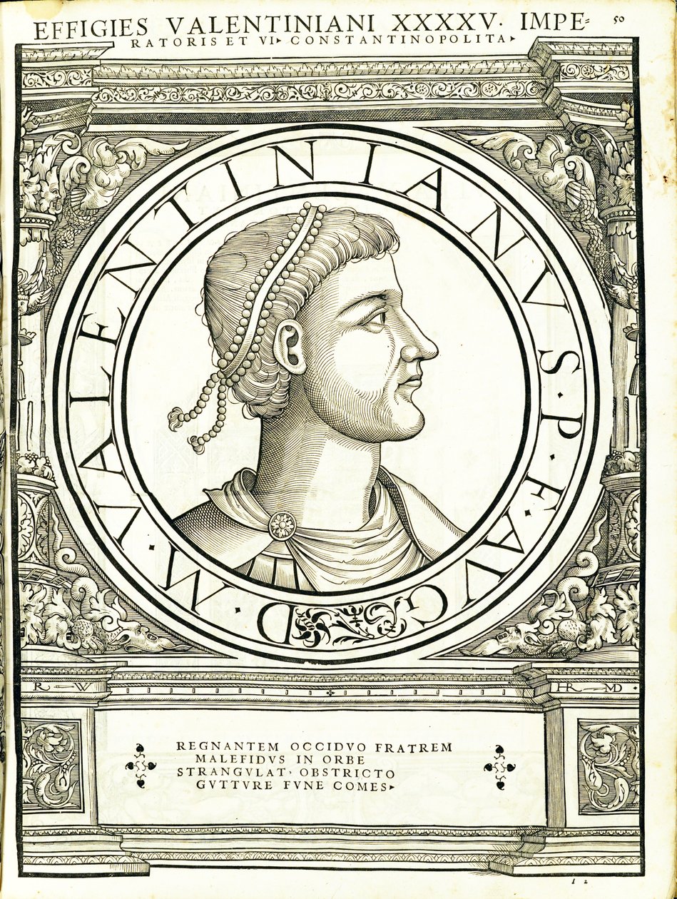 Valentinianus Iunior, illustration from Imperatorum Romanorum Omnium ...