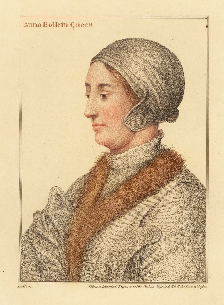 Queen Anne Boleyn, second wife of King Henry VIII by Hans (after) Holbein the Younger