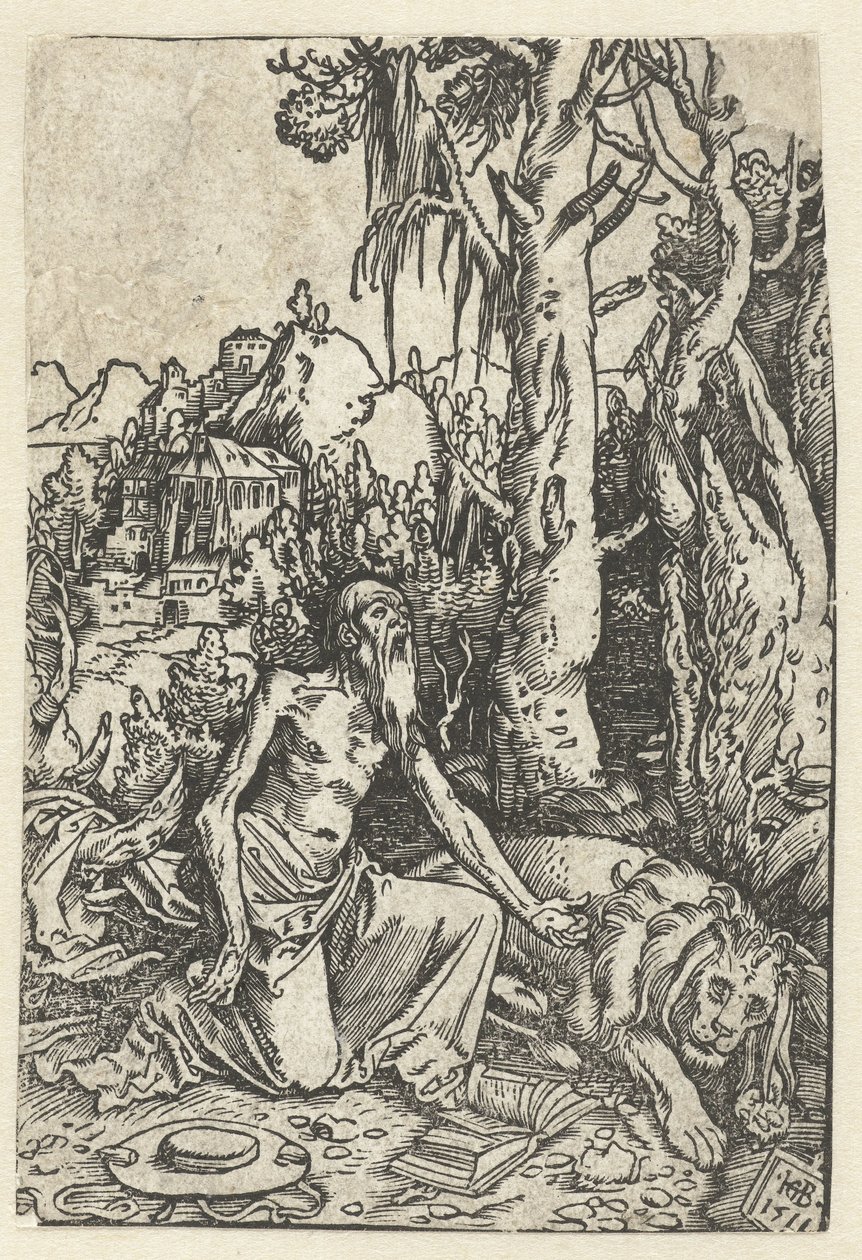 Saint Jerome as a Penitent in the Desert by Hans Baldung Grien