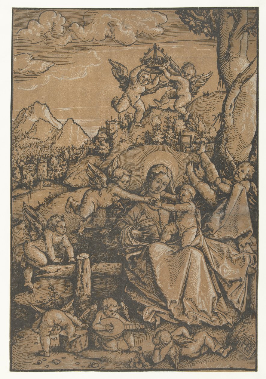 Mary with Child with Eight Angels in a Landscape by Hans Baldung Grien
