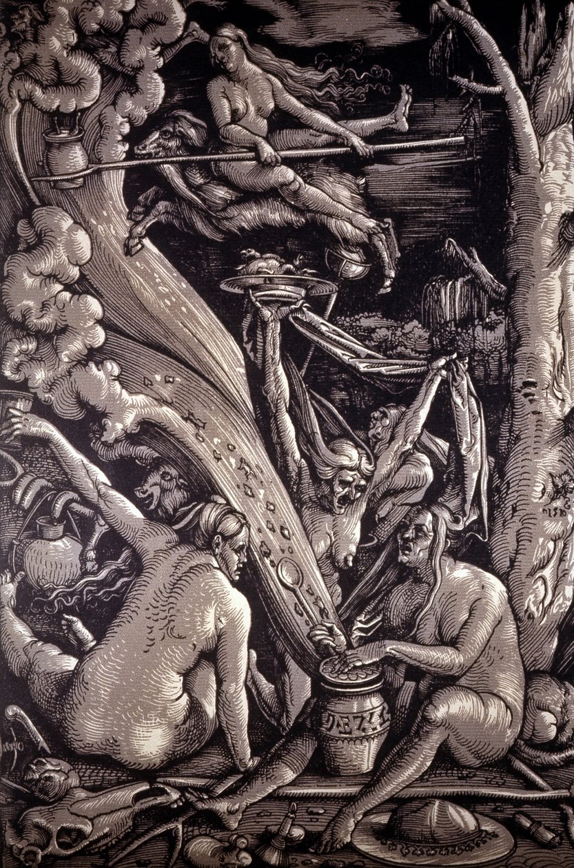 最新発見 The Sabbath of the Witches, Engraving by Hans Baldung Green 画集