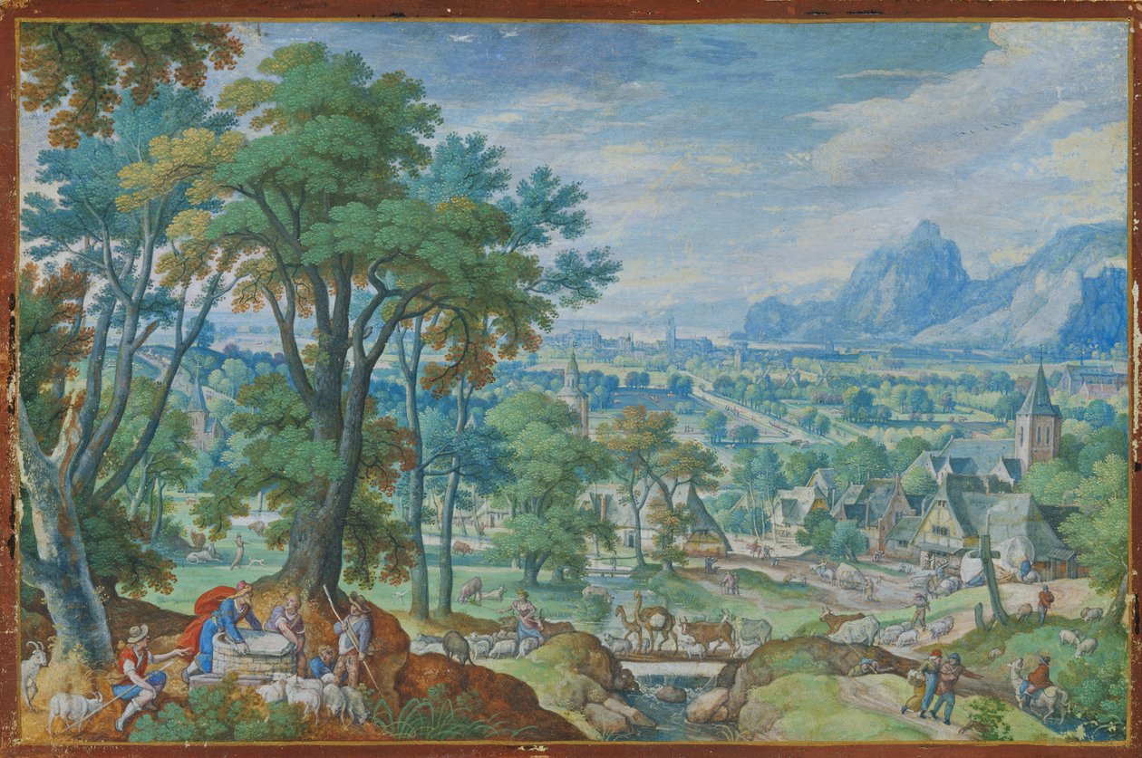 Landscape with Jacob at the Well by Hans Bol