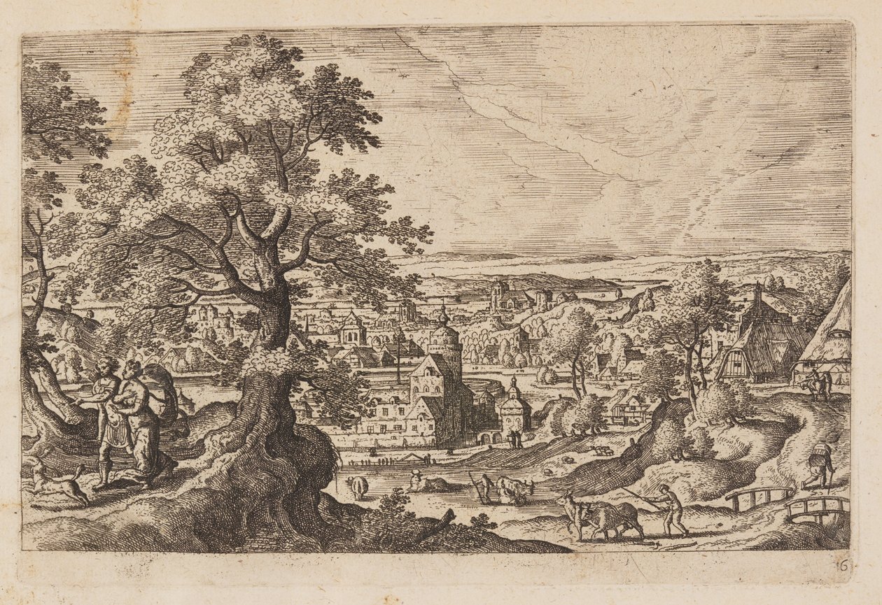 Plate 16, from Landscapes with Scenes from the Old and New Testament and Ovid