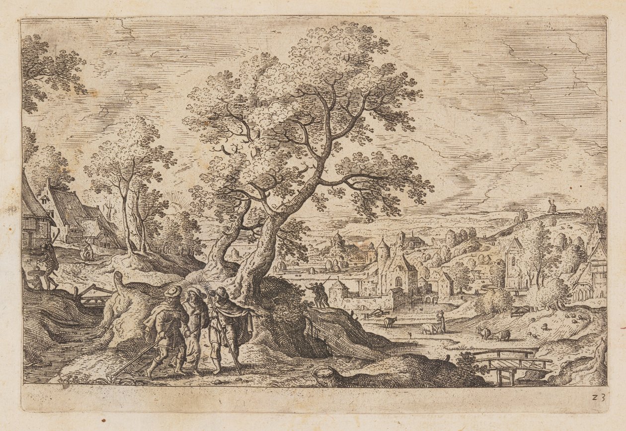 Plate 23, from Landscapes with Scenes from the Old and New Testament and Ovid’s Metamorphoses by Hans Bol