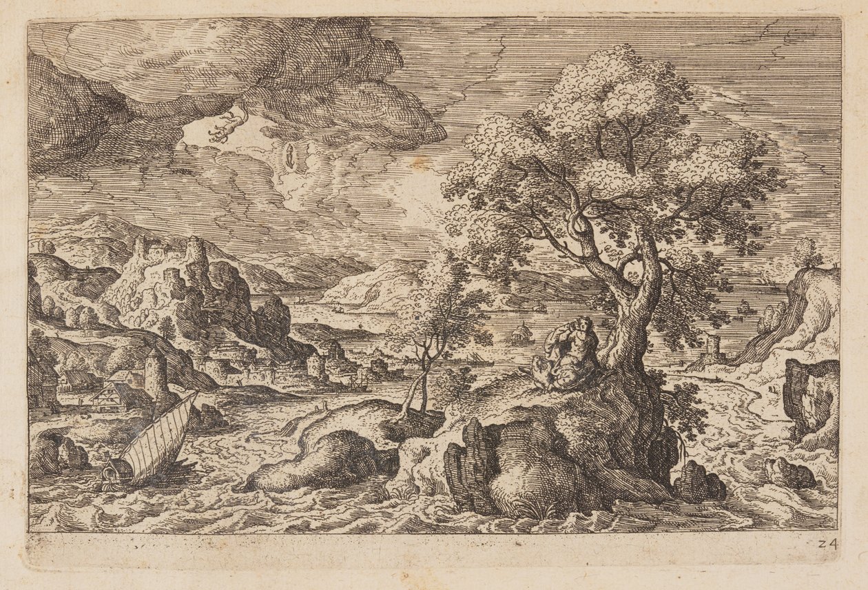 Plate 24, from Landscapes with Scenes from the Old and New Testament and Ovid