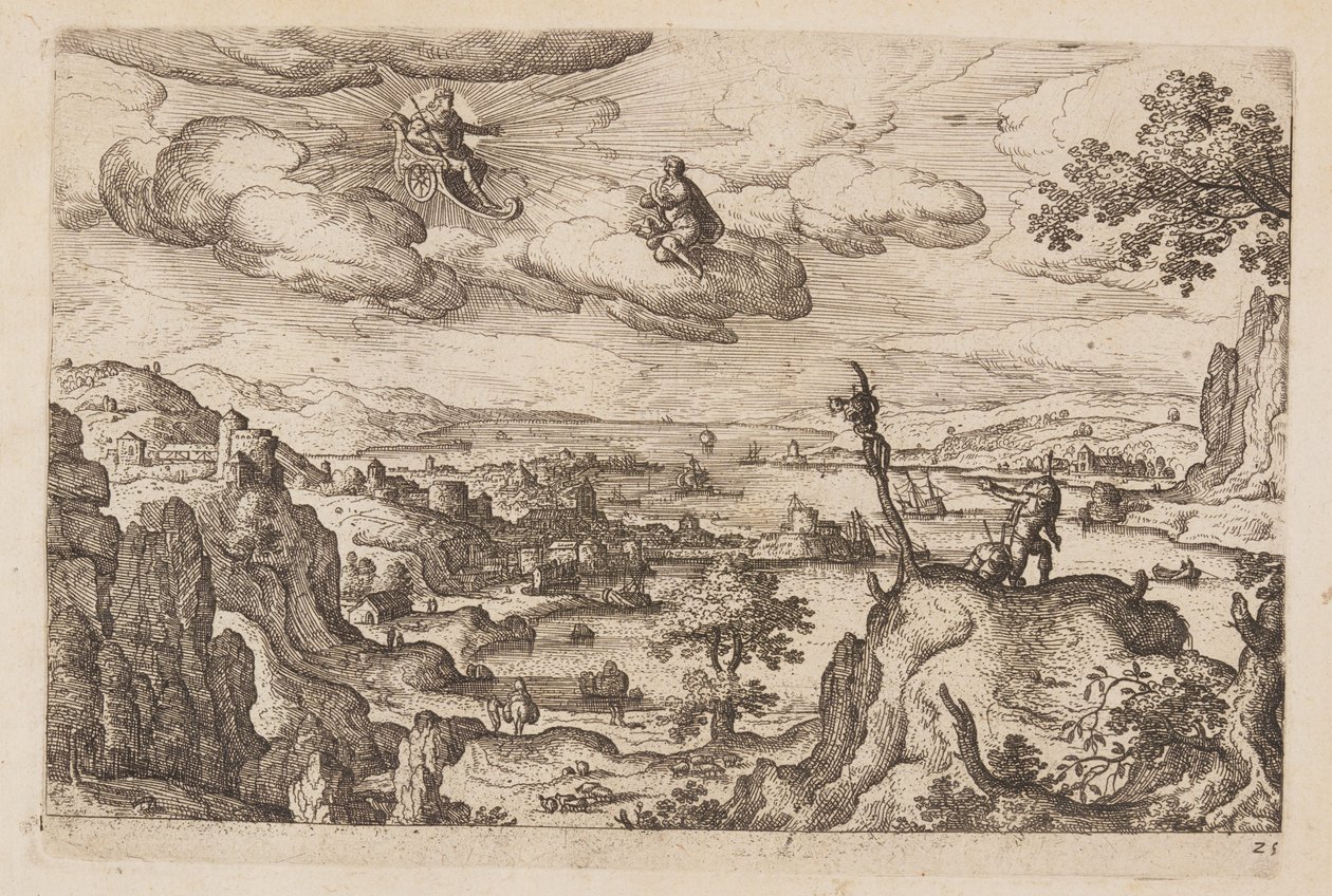 Plate 25, from Landscapes with Scenes from the Old and New Testament and Ovid’s Metamorphoses by Hans Bol