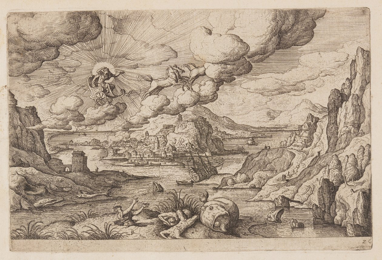 Plate 26, from Landscapes with Scenes from the Old and New Testament and Ovid’s Metamorphoses by Hans Bol