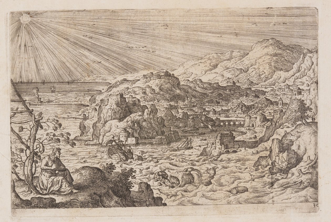 Plate 30, from Landscapes with Scenes from the Old and New Testament and Ovid’s Metamorphoses by Hans Bol
