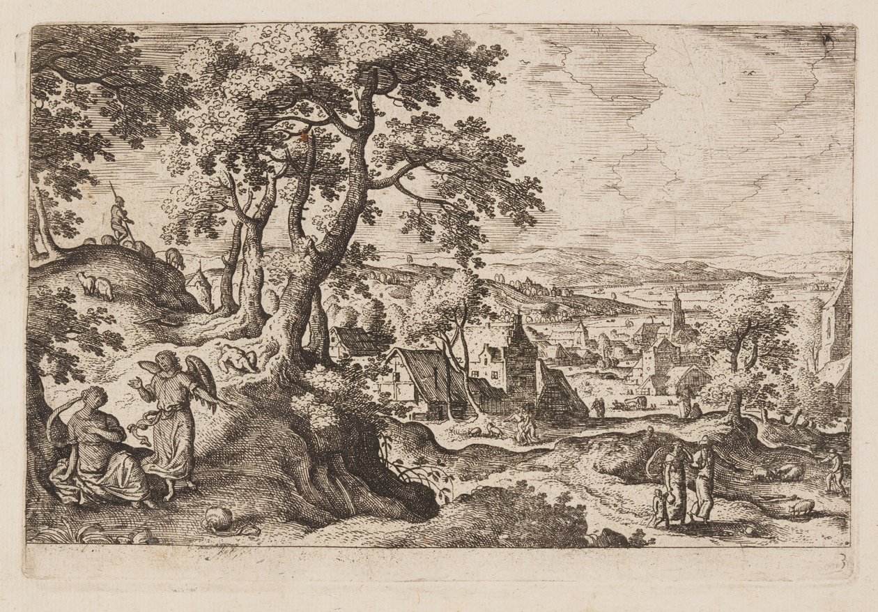 Plate 3, from Landscapes with Scenes from the Old and New Testament and Ovid