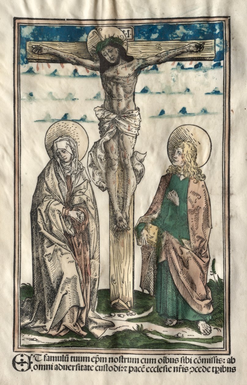 Christ on the Cross between Mary and John, 1502 by Hans Burgkmair