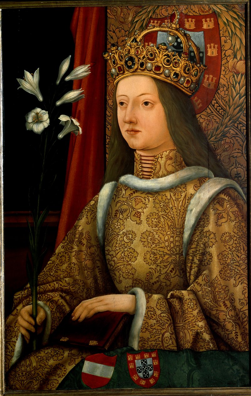 Portrait of Alienor of Portugal, after an original of 1468 by Hans Burgkmair