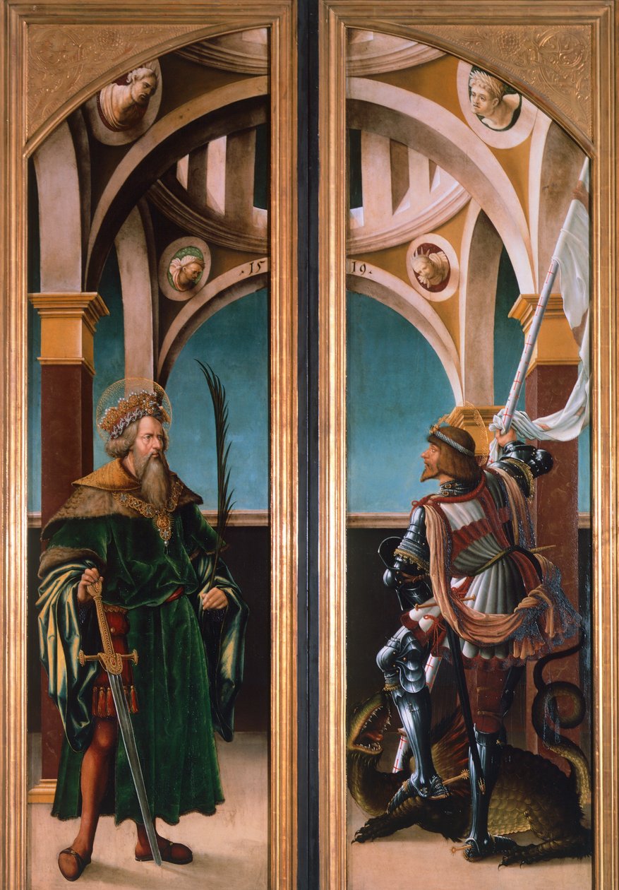 St. Sigismund and St. George (detail) by Hans Burgkmair