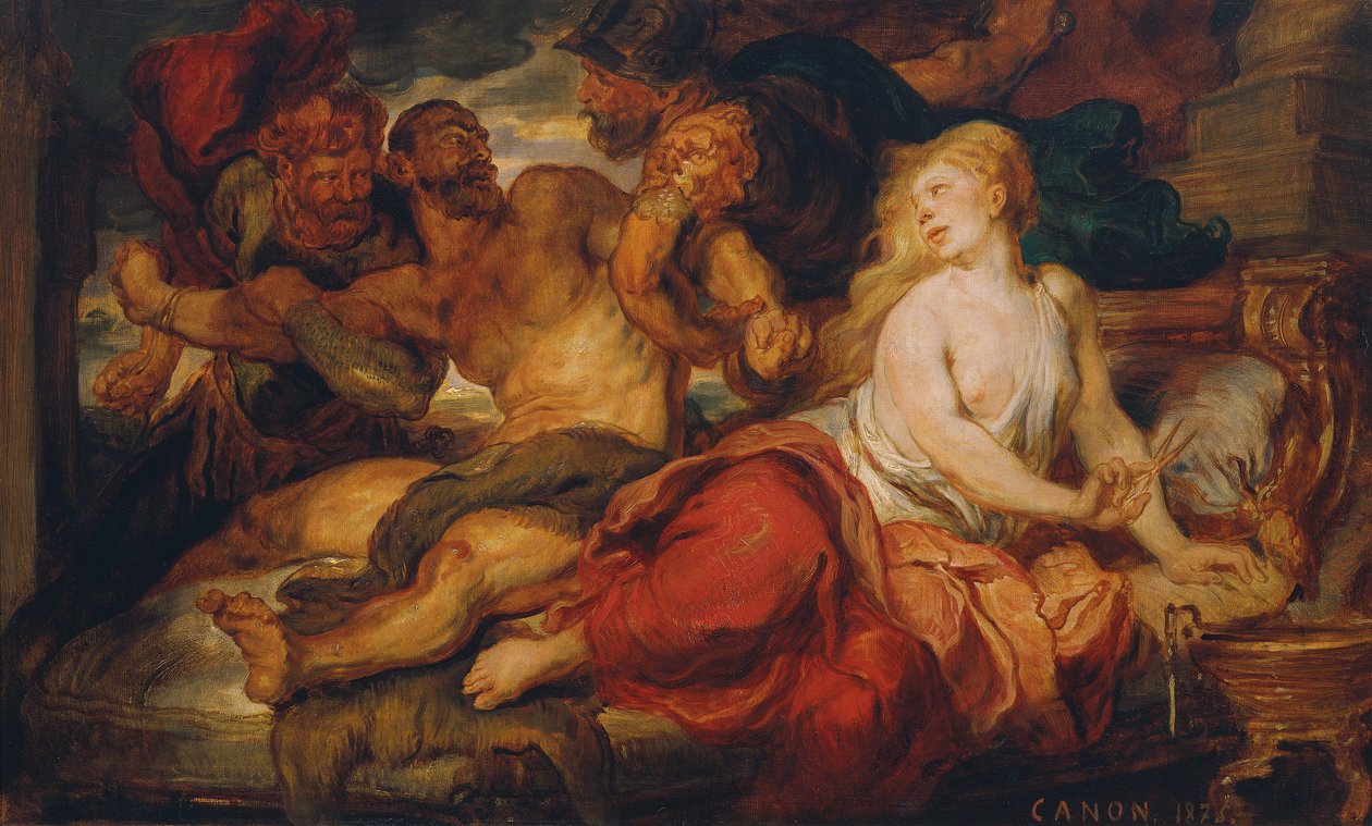 Samson and Delilah by Hans Canon: Buy fine art print