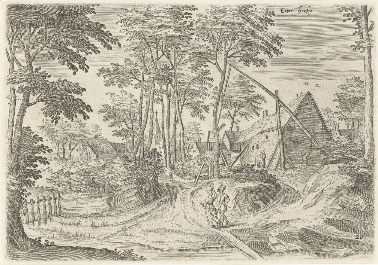 View of Etterbeek (series title: Views from the Surroundings of Brussels) by Hans Collaert (I)