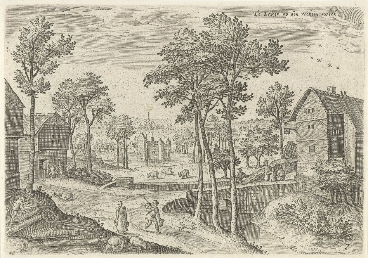 View of the Main Street of Laken by Hans Collaert (I)