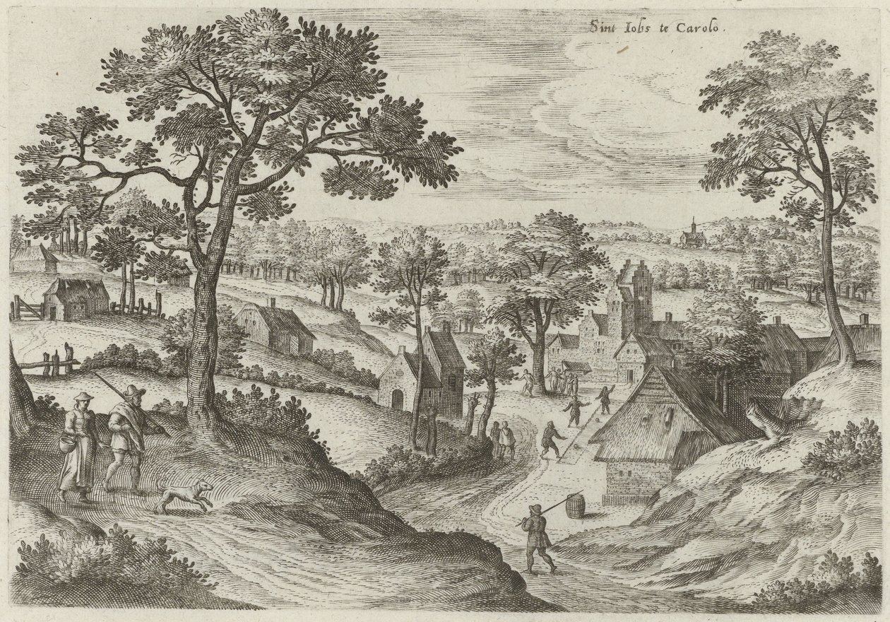View of the Church of St. Job and the Castle of Carloo by Hans Collaert (I)