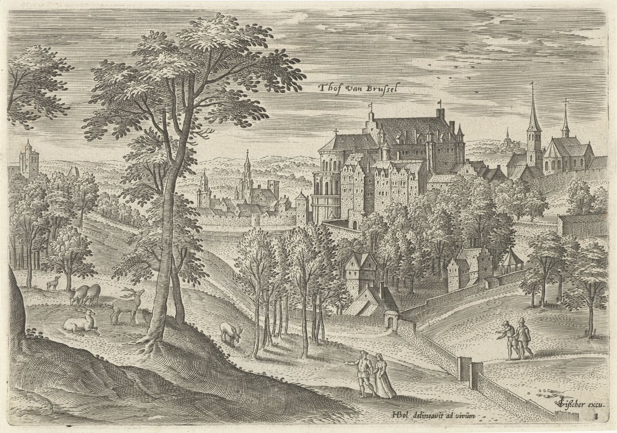 View of the Court of Brussels by Hans Collaert (I)