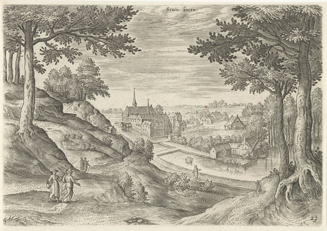 View of the Monastery of Zevenborren by Hans Collaert (I)