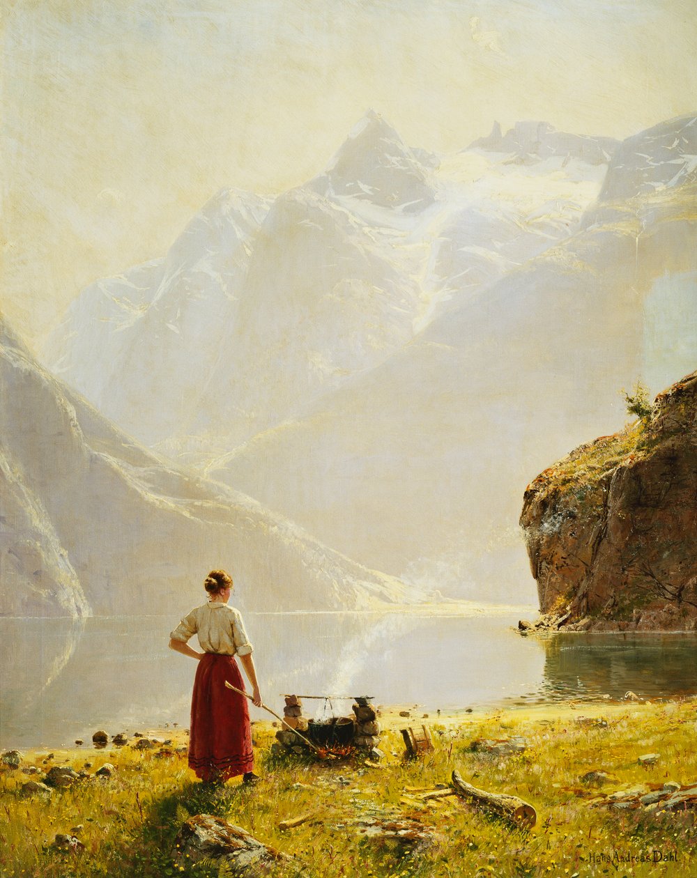 A Summer Day on a Norwegian Fjord by Hans Dahl
