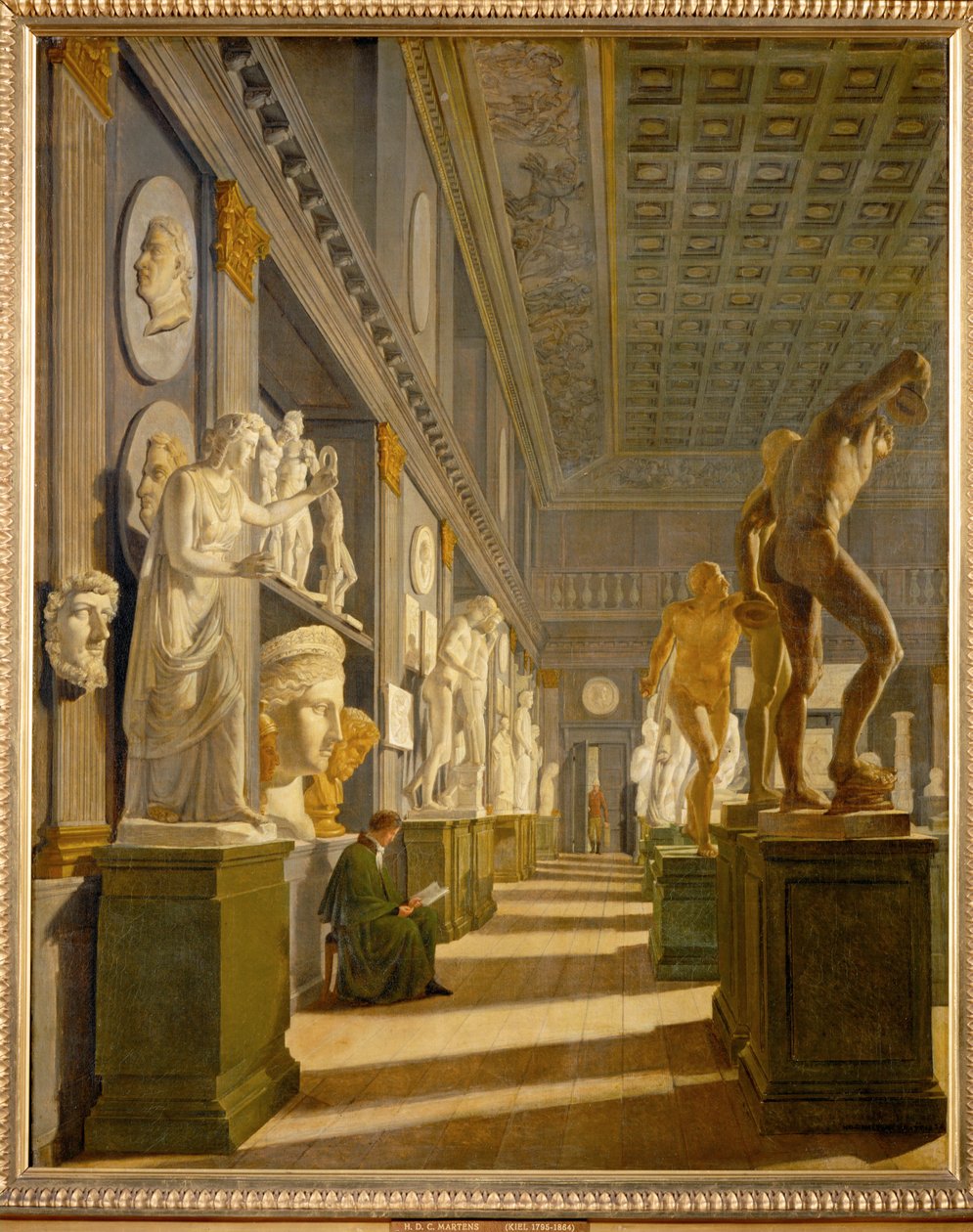 The Hall of Antiquities in Charlottenborg Palace, Copenhagen by Hans Ditlev Christian Martens Kiel