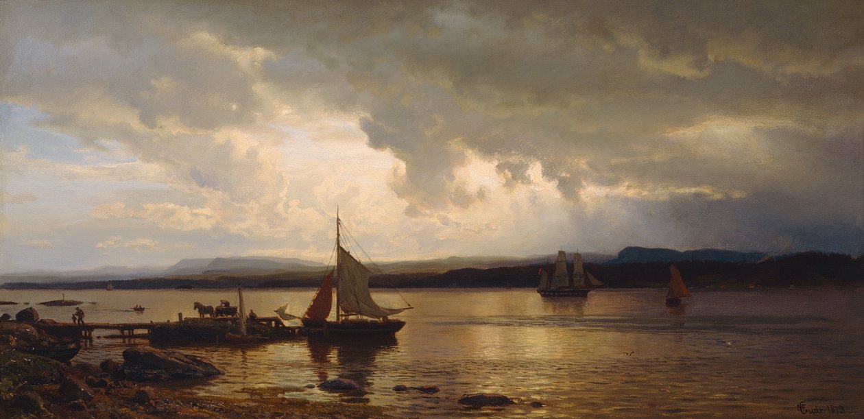 From Oslo fjord by Hans Gude