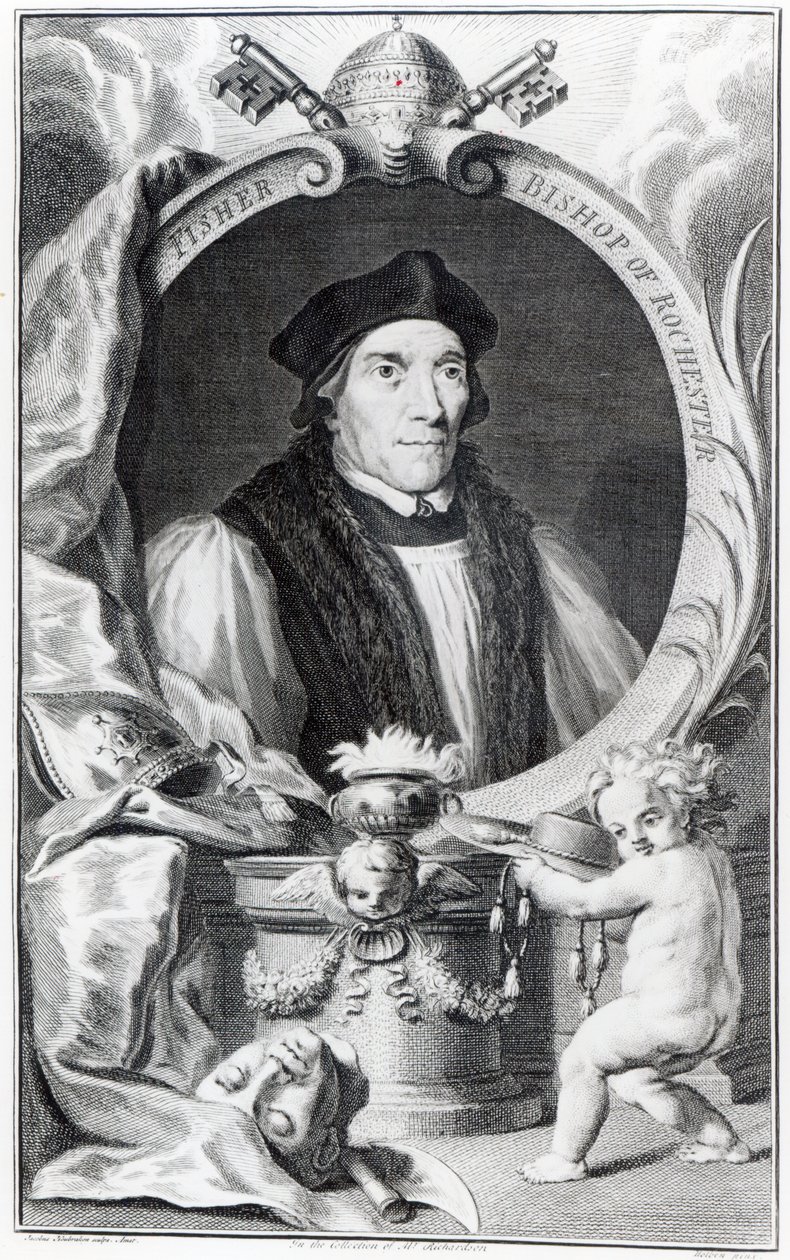 John Fisher, Bishop of Rochester, Engraved by Jacobus Houbraken by Hans Holbein der Jüngere