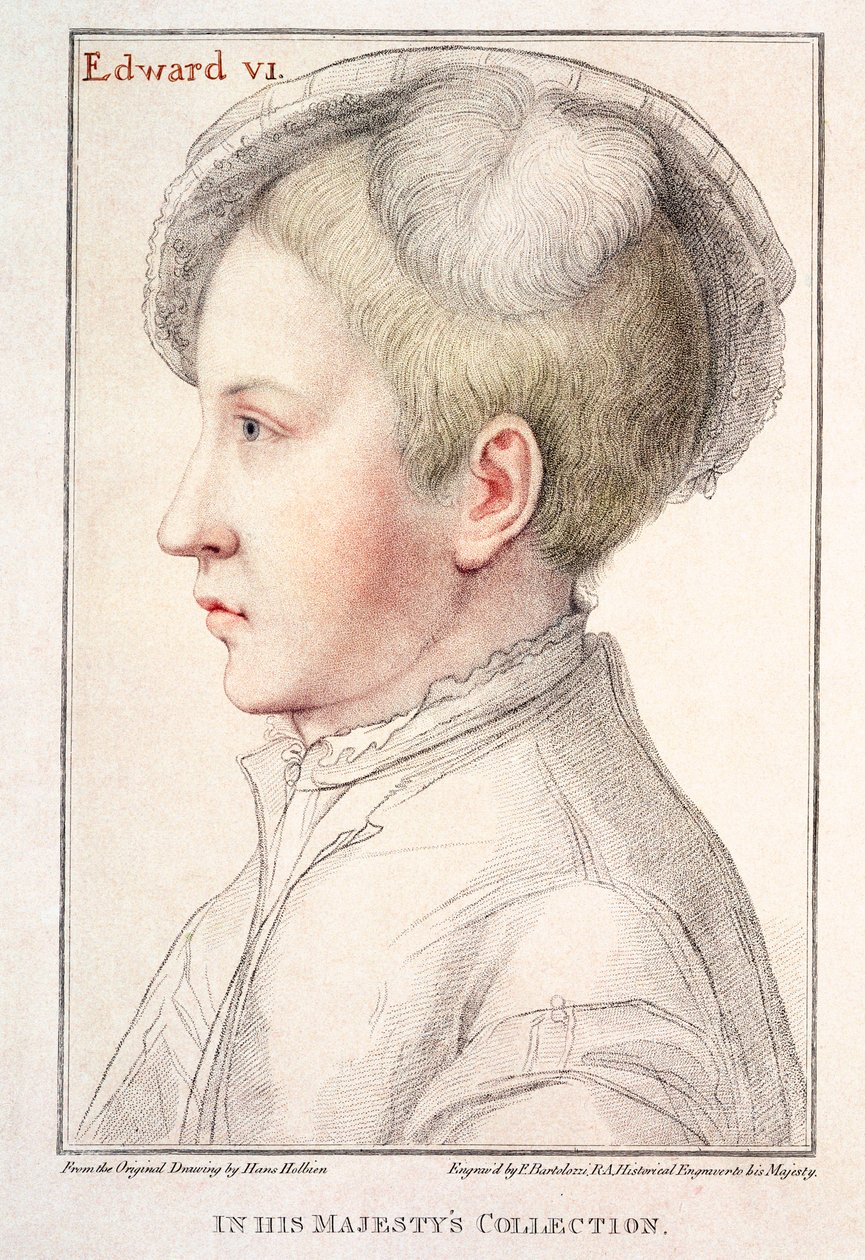 Portrait of Edward VI, Engraved by Francesco Bartolozzi by Hans Holbein der Jüngere