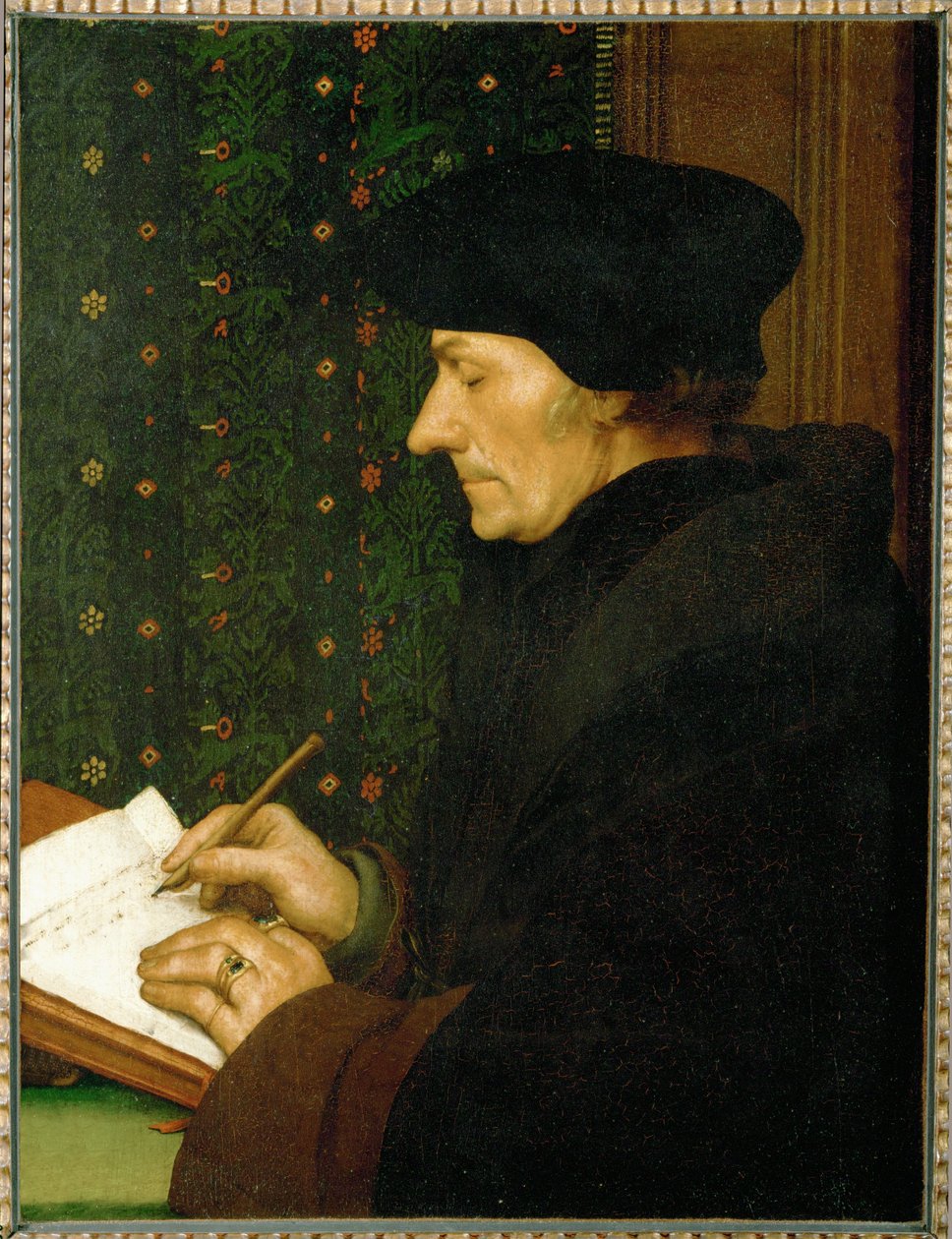Erasmus of Rotterdam, humanist and writer by Hans Holbein the Younger