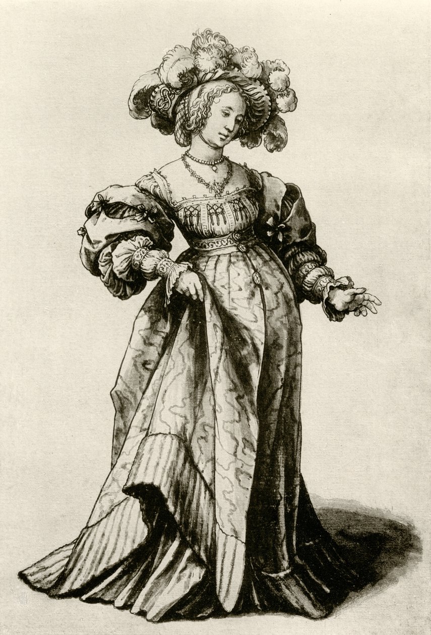 Young Basle Lady with a Plumed Hat by Hans Holbein der Jüngere