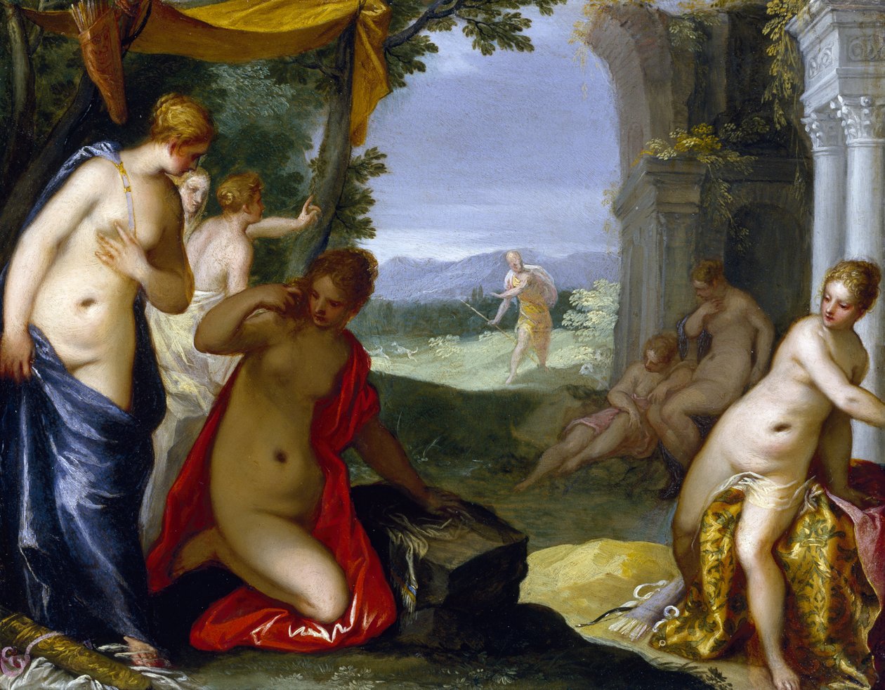 Diana and Actaeon by Hans I or Johann Rottenhammer