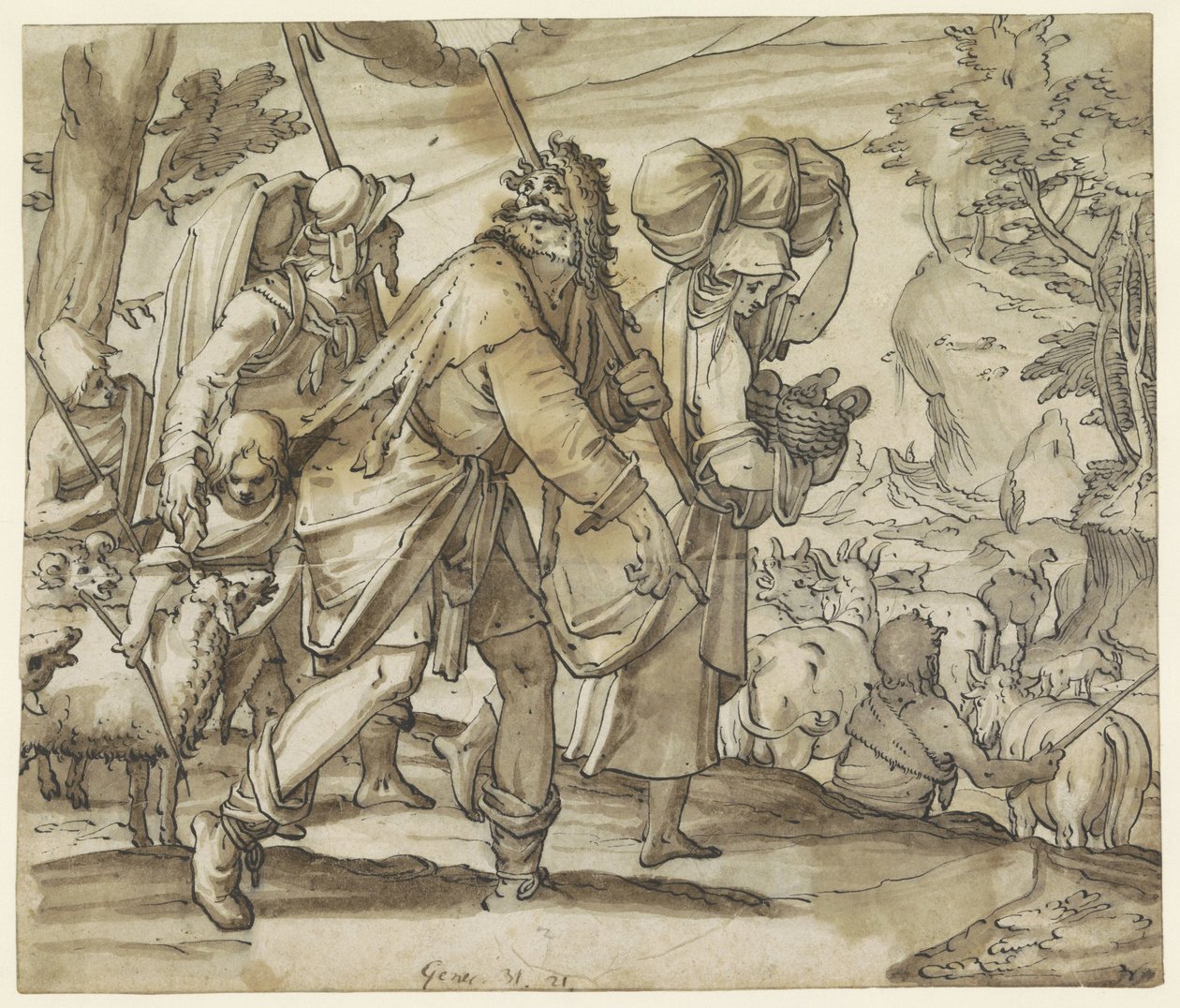 Jacob Flees Laban in the Land of Canaan by Hans Jegli (II)