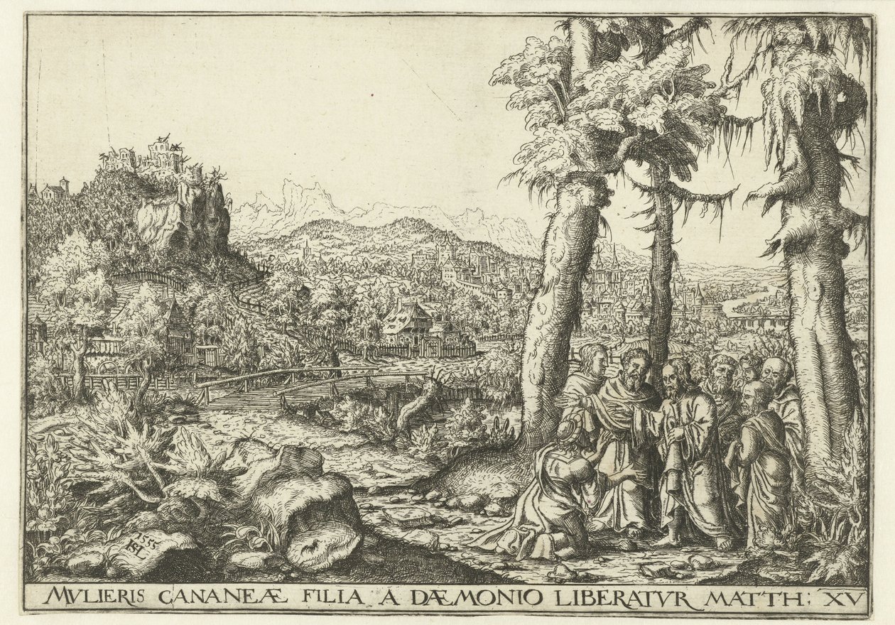 Landscape with Christ and the Woman from Canaan by Hans Lautensack