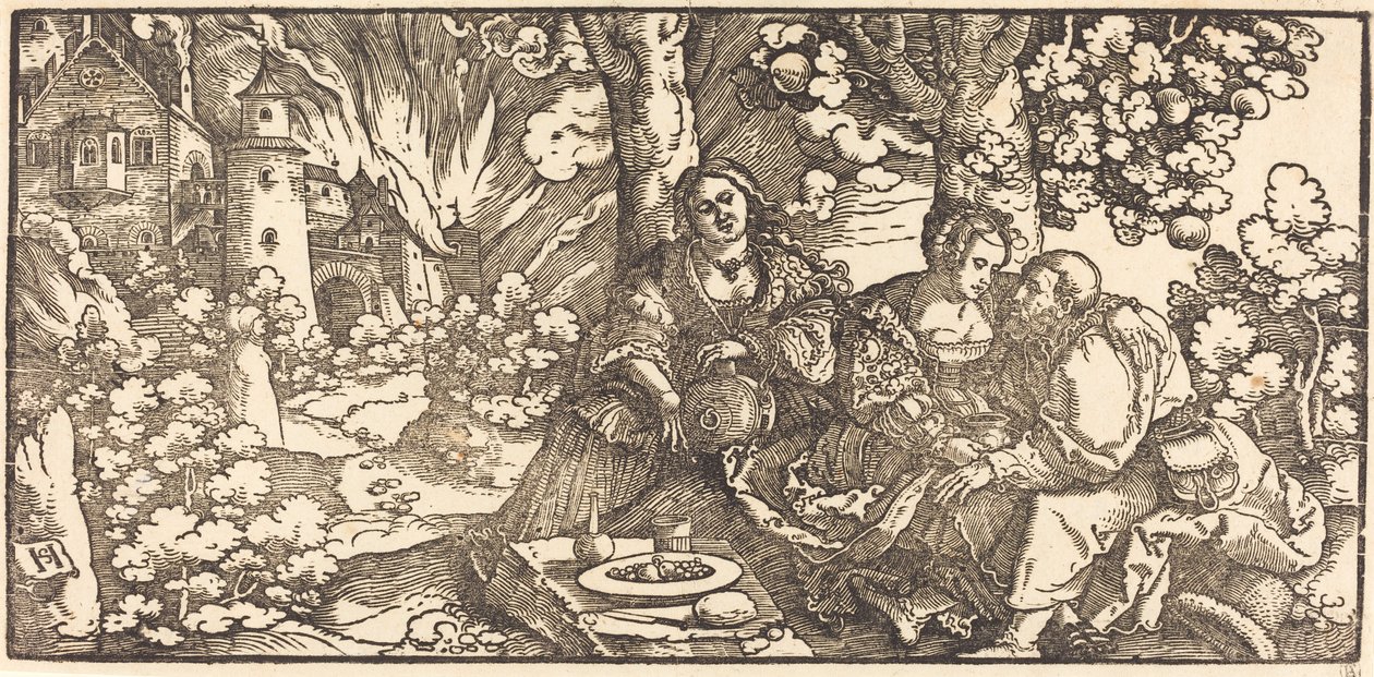 Lot and His Daughters by Hans Leonard Schaufelein
