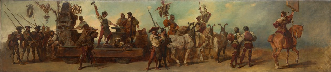 Design for the Festive Procession of 1879 - The Forge by Hans Makart