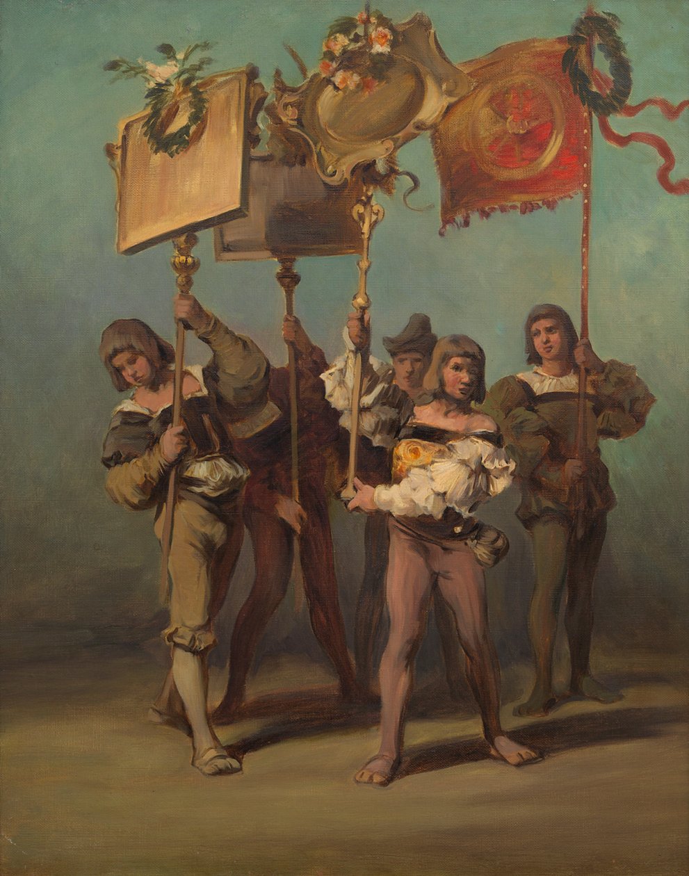 Design for the Parade 1879 - Standard Bearer of the Carpenters by Hans Makart