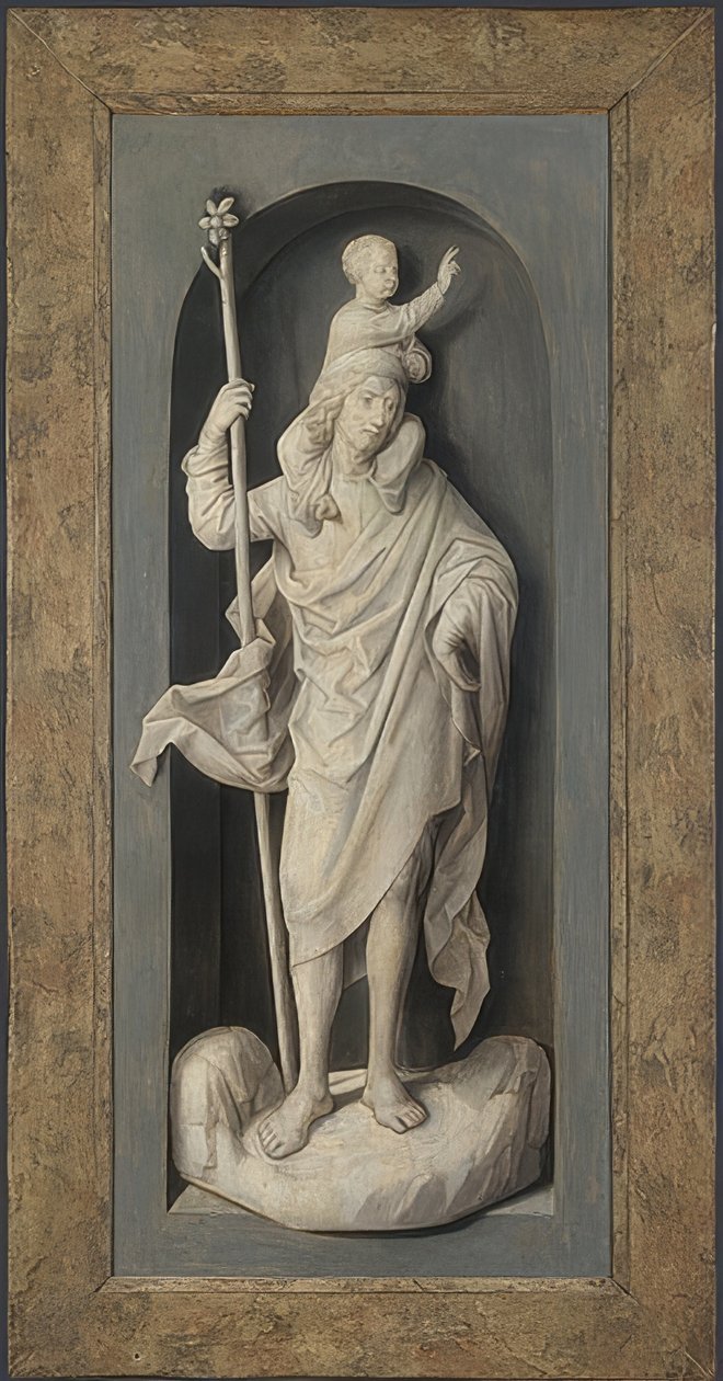 Saint Christopher. Around 1478 by Hans Memling