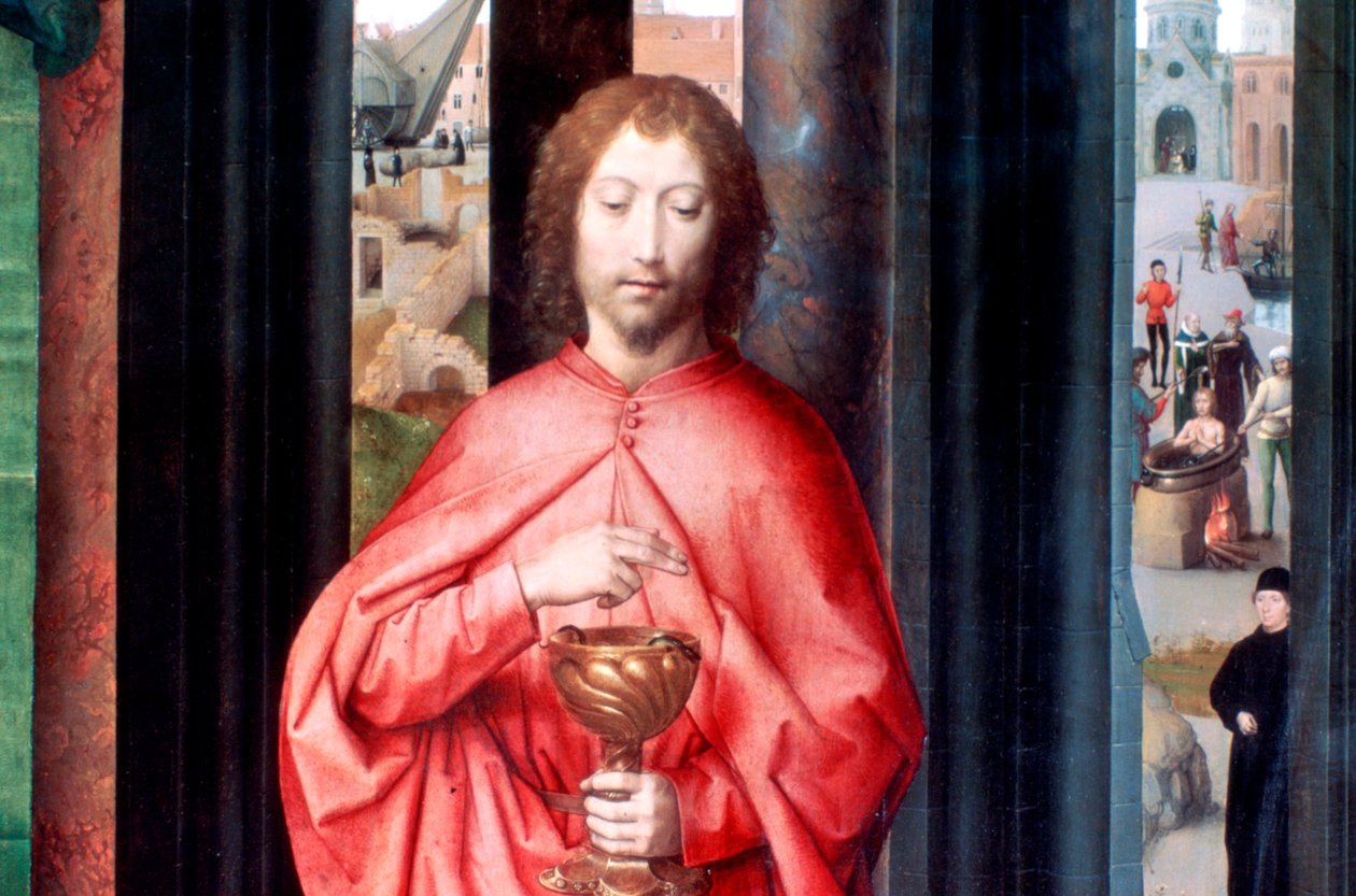 Mystic Marriage of St. Catherine and Other Saints (detail) by Hans Memling