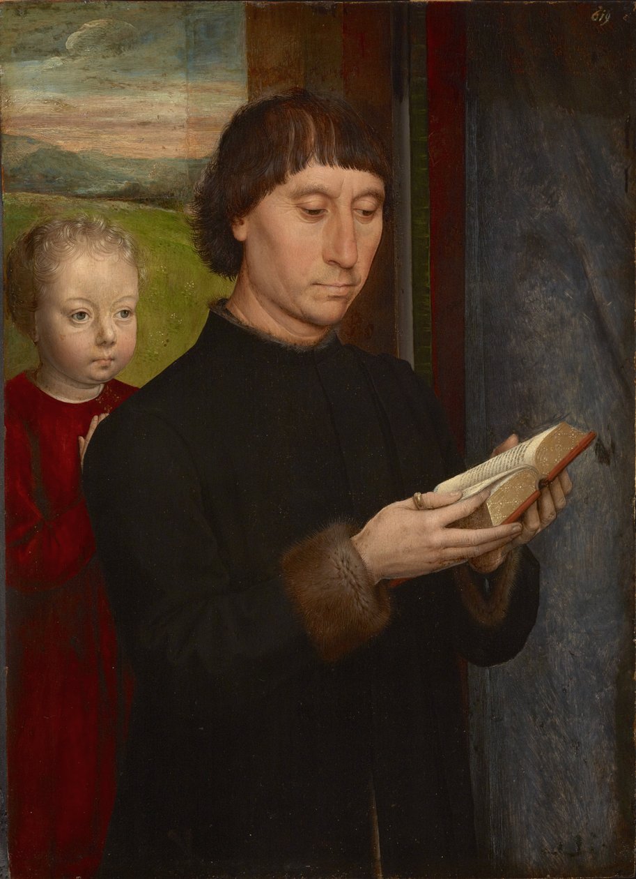Portrait of a Man Reading by Hans Memling