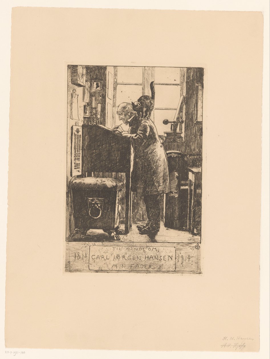 Father of the Artist (In Memory of Carl Jorgen Hansen, My Father / 1814 1914) by Hans Nicolai Aksel Hansen