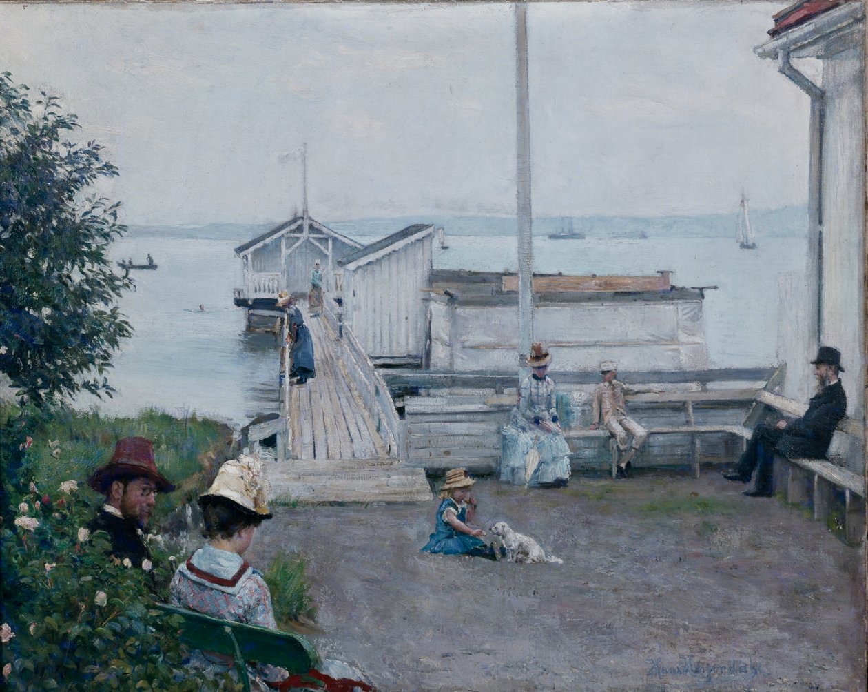 The Bath House at Asgardstrand by Hans Olaf Heyerdahl