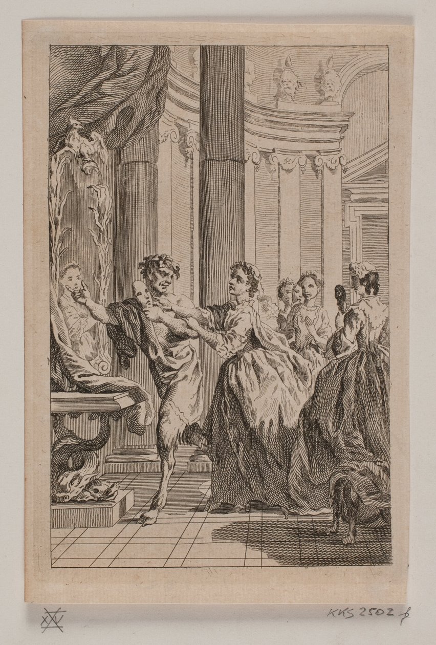 Faun with a Hand Mask Pursued by a Woman by Hans Quist