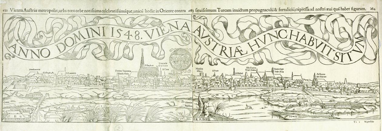 Town View of Vienna in 1548 by Hans Rudolf Manuel Deutsch