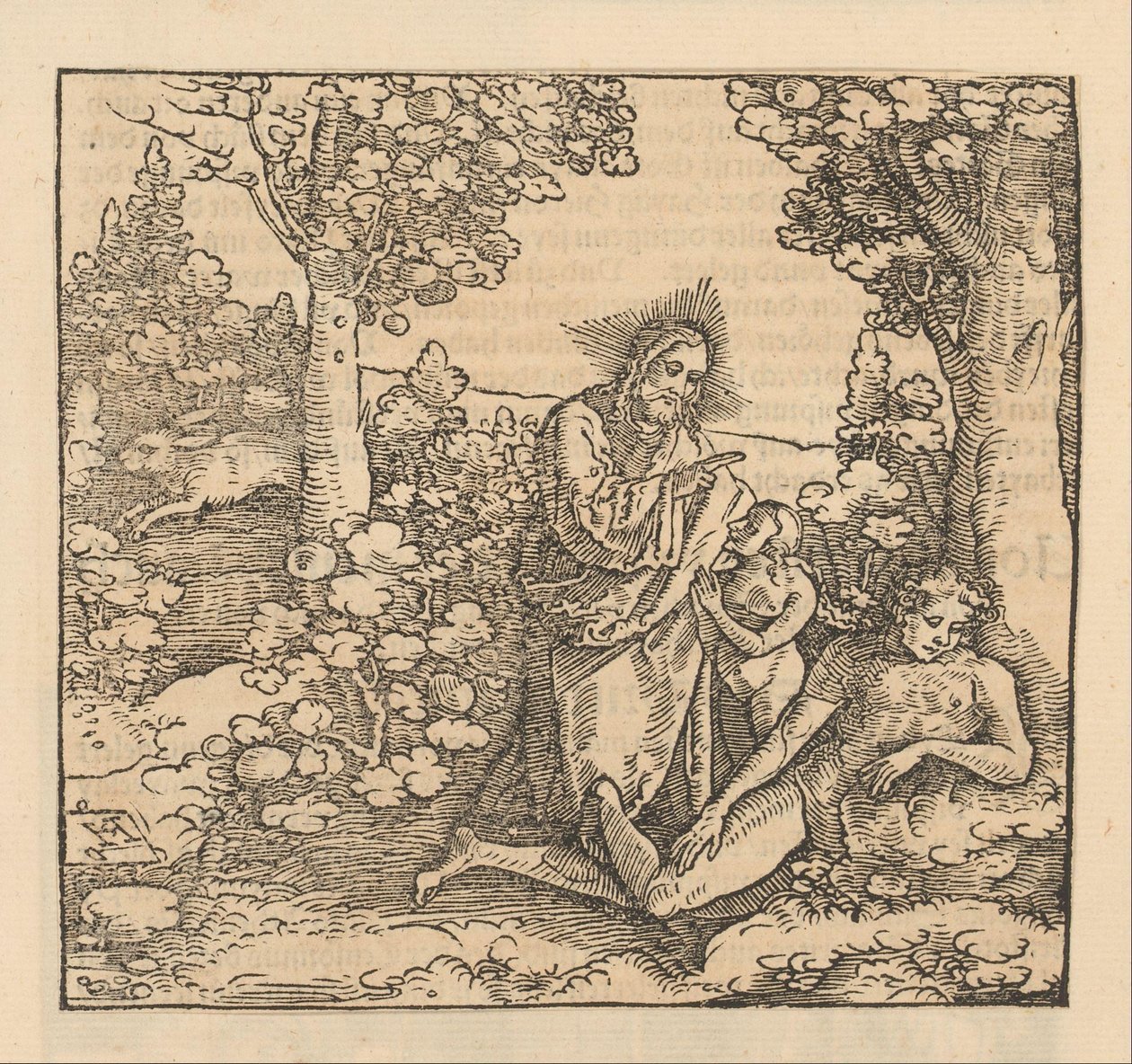 Christ Blesses a Young Man While a Woman Kneels at His Feet by Hans Schäufelein (possibly)