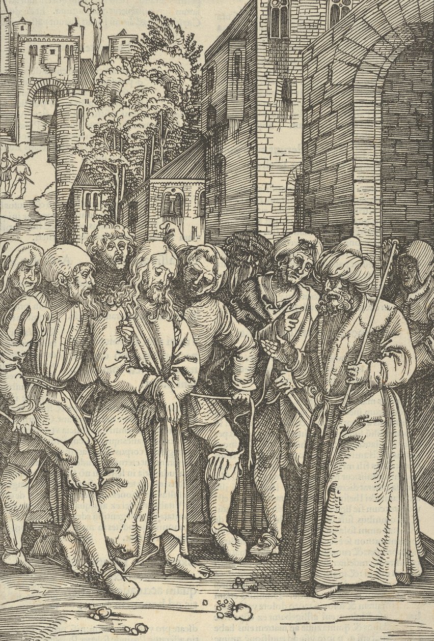 Christ before Pilate in front of his Palace, from Speculum passionis domini nostri Ihesu Christi by Hans Schäufelein the Elder
