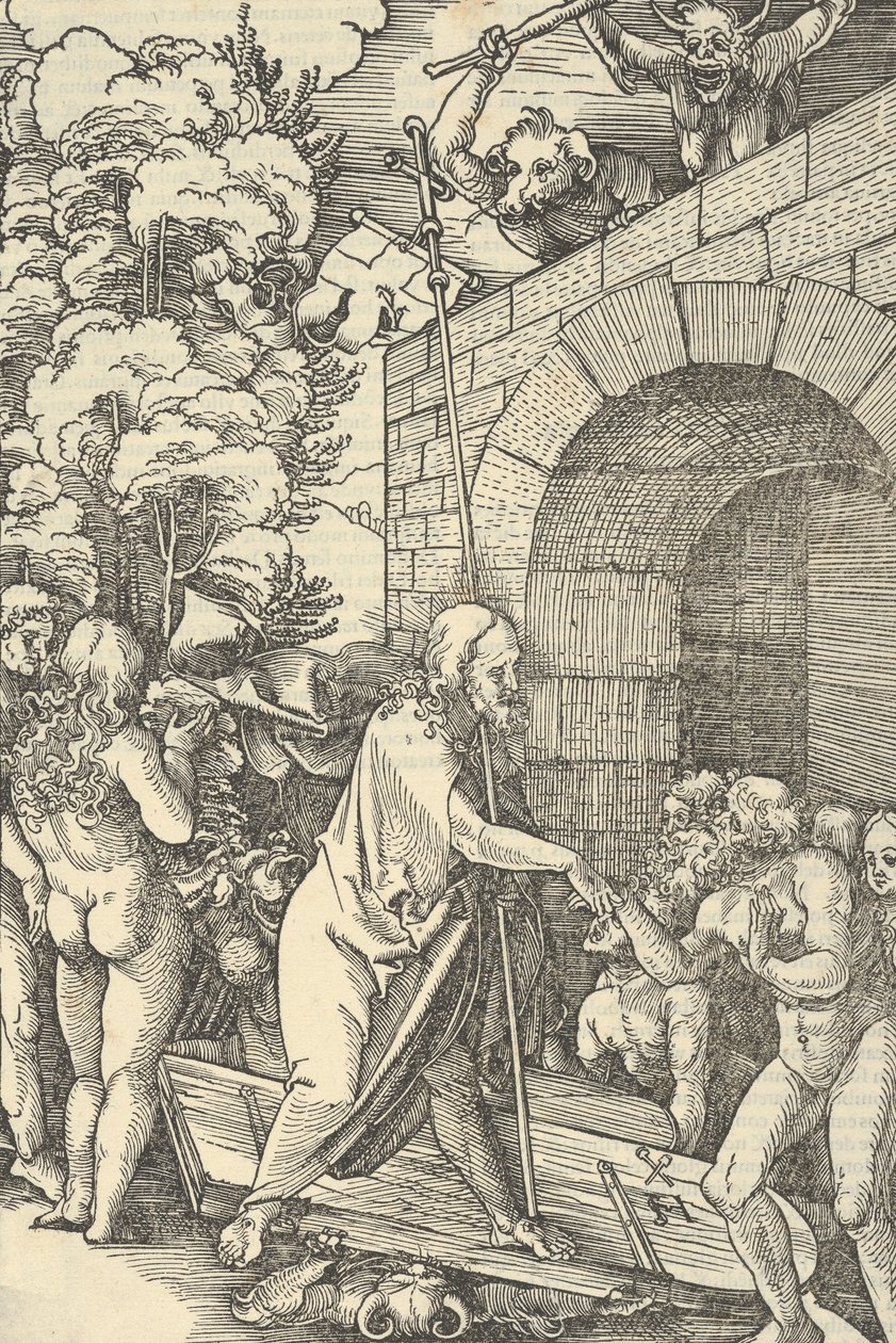 Christ in Limbo, from Speculum passionis domini nostri Ihesu Christi, 1507 by Hans Schäufelein the Elder