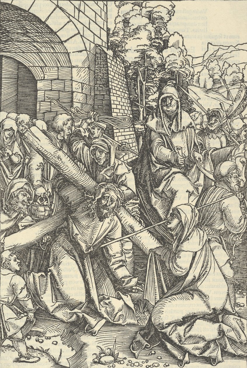 The Bearing of the Cross, from Speculum Passionis Domini Nostri Ihesu Christi by Hans Schäufelein the Elder
