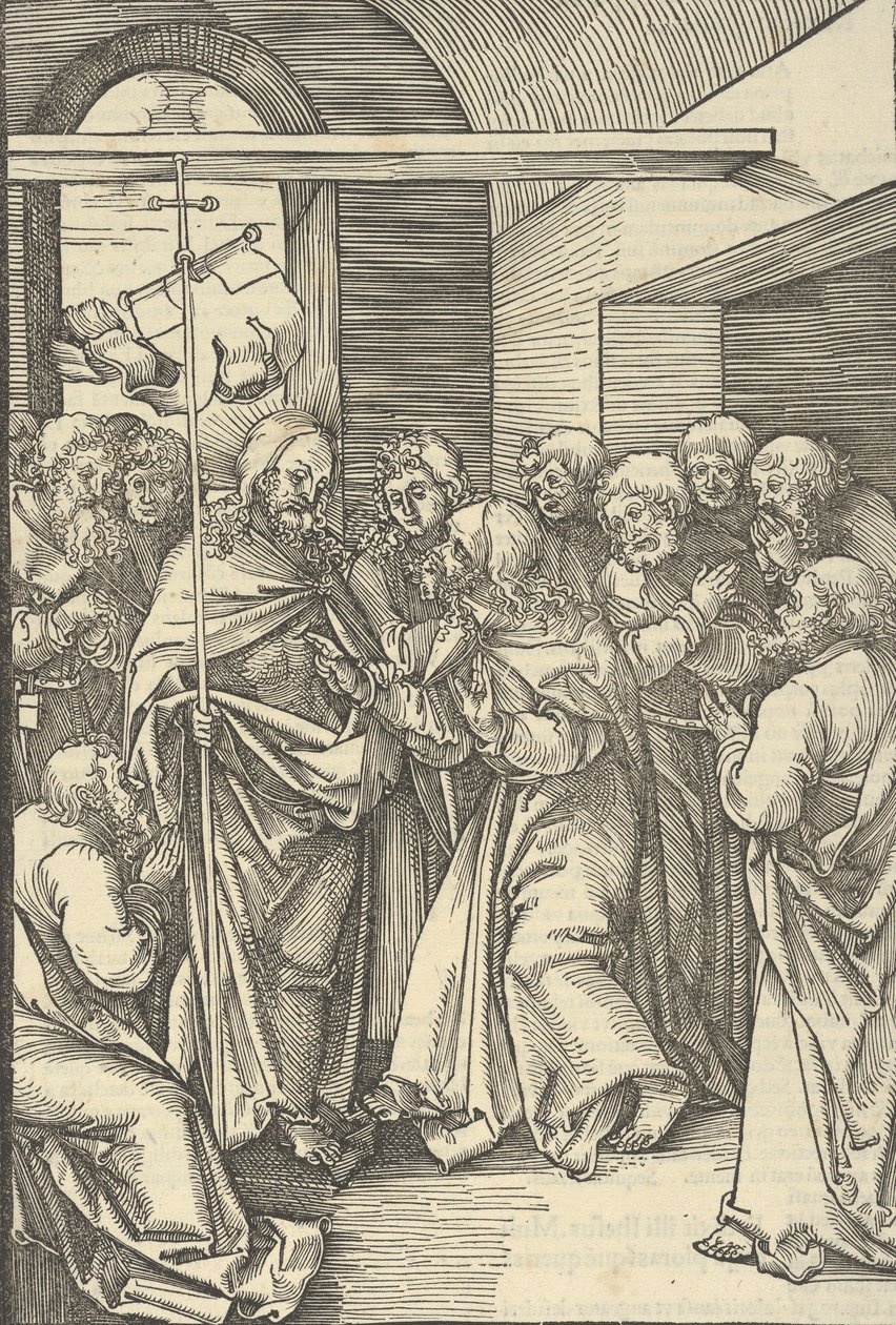 The Incredulity of Thomas, from Speculum passionis domini nostri Ihesu Christi, 1507 by Hans Schäufelein the Elder