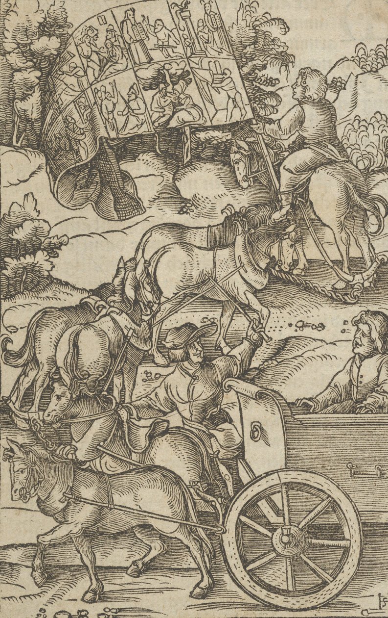 The Virtuous Man on a Chariot on his Way to Heaven by Hans Schäufelein the Elder
