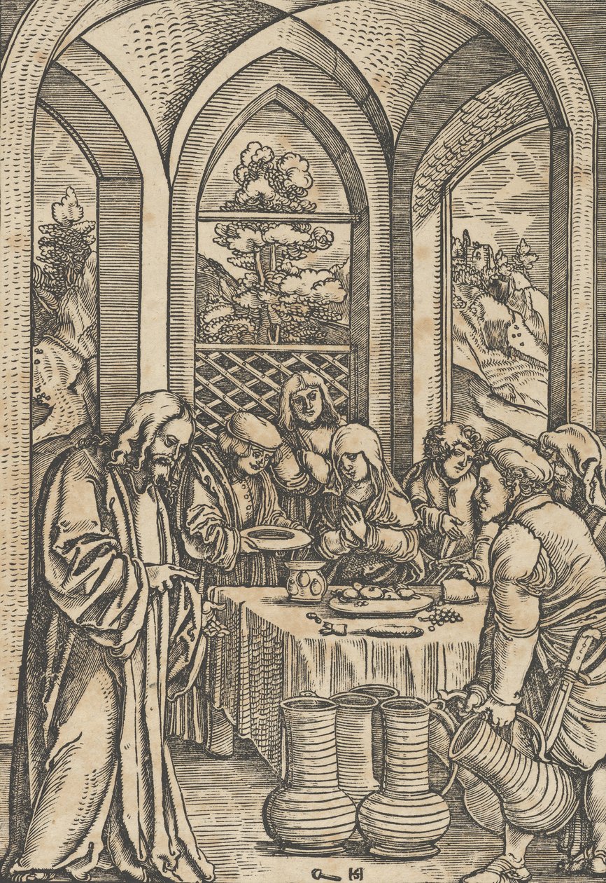 The Wedding at Cana, from The Life of Christ by Hans Schäufelein the Elder
